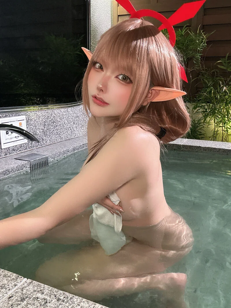 水羽(水羽えと) - 夜の温泉 [51-9MB]